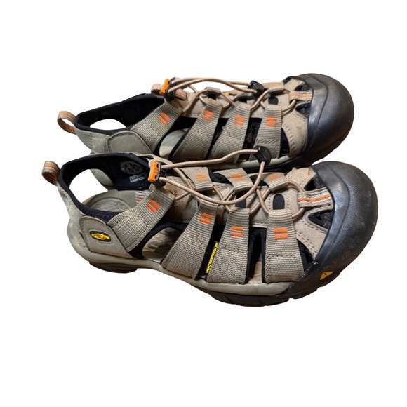 Keen Newport H2 Mens Waterproof Hiking Sandals Tan Orange Outdoor Shoes - Picture 14 of 16